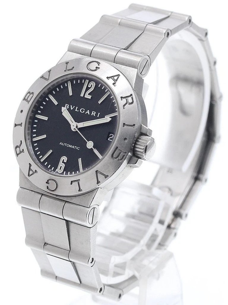 Bvlgari Diagono Lcv29s Date Black Dial Automatic Ladies Watch940272